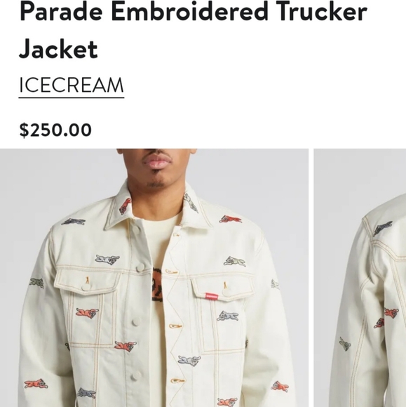 Ice cream Parade Embroidered Trucker Jacket - Picture 6 of 6